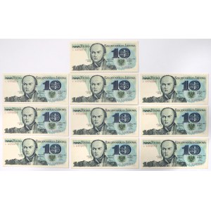 10 zł 1982 - L - zestaw (10szt)