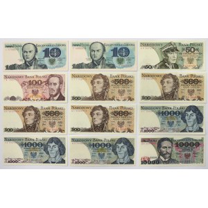 Zestaw 10 - 10.000 zł 1982-1988 (12szt)