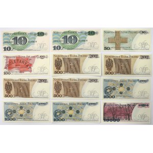 Zestaw 10 - 10.000 zł 1982-1988 (12szt)