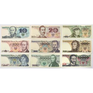 Zestaw 10 - 10.000 zł 1982-1988 (9szt)