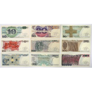 Zestaw 10 - 10.000 zł 1982-1988 (9szt)