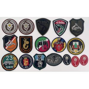 III RP, Naszywki wojskowe - zestaw (17szt)