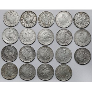 Rosja, Ruble 1805-1831 - zestaw (19szt)