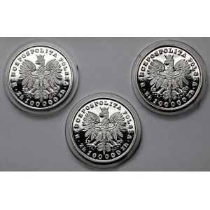 Mały Tryptyk 100.000 złotych 1990 - komplet (3szt)