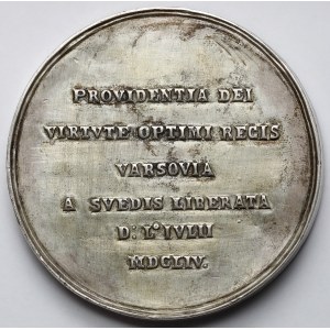 Jan II Kazimierz, Medal na odsiecz W-wy 1654, Majnerta - dawny, efektowny ODLEW