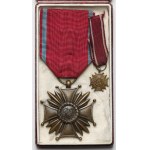 II RP, Brązowy Krzyż Zasługi - Gontarczyk + miniatura - w ORYGINALNYM pudełku