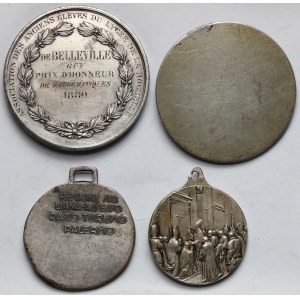 Włochy i Francja, Medale (XIX-XX w.) - zestaw (4szt)