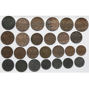 1 - 5 groszy 1923-1939 - zestaw (26szt)