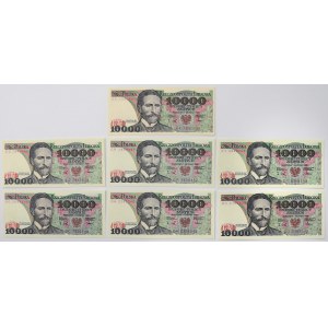 10.000 zł 1988 - MIX serii - zestaw (7szt)