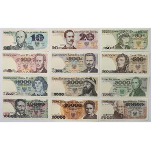 Komplet od 10 zł do 50.000 zł 1982-1989 (12szt)