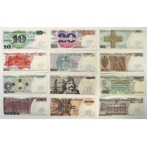 Komplet od 10 zł do 50.000 zł 1982-1989 (12szt)