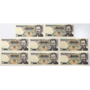 200 zł 1986 - MIX serii - zestaw (8szt)