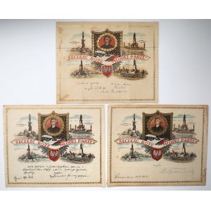 Historyczne TELEGRAMY Patriotyczne - bardzo ładne (7szt)