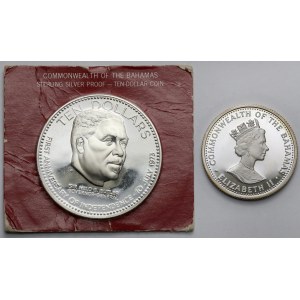 USA i San Salvador, 10 dolarów 1973 i 1988 - zestaw (2szt)