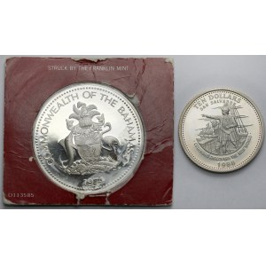 USA i San Salvador, 10 dolarów 1973 i 1988 - zestaw (2szt)