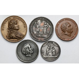 Medale Sobieski, Korybut, Mickiewicz, Wystawa... (5szt)