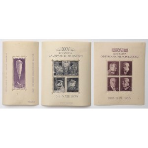 Arkusiki filatelistyczne 1938-1939 r. (3szt)