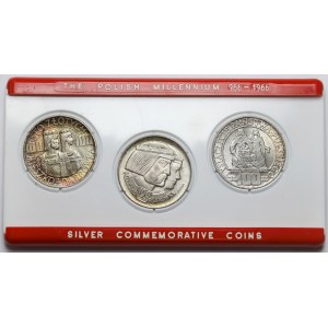 100 złotych 1966 Mieszko i Dąbrówka - 3 typy - w etui