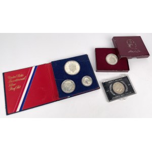 USA, od 1/4 do 1 dolara 1964-1982 - zestaw (5szt)