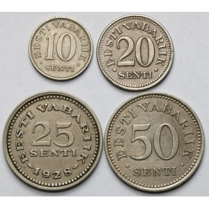 Estonia, 10 - 50 senti 1928-1936 - zestaw (4szt)