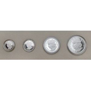 Repliki Srebro, 10 - 100 złotych 1925 Chrobry - zestaw (4szt)