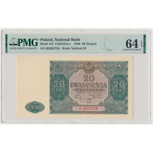 20 złotych 1946 - mała litera - B