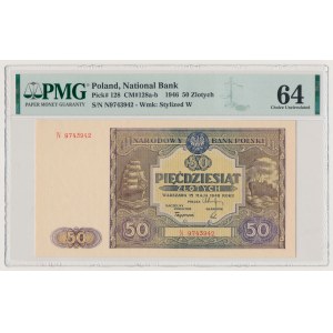 50 złotych 1946 - duża litera - N