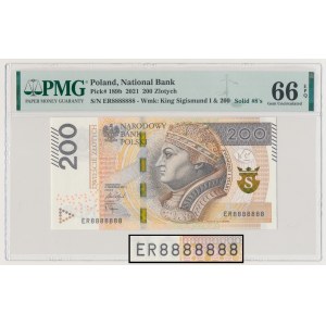 200 zł 2021 ER - 8888888 - numer jednorodny - SOLID