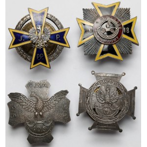 WSPÓŁCZESNE KOPIE Odznak II RP - zestaw (4szt)