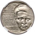 Próba MIEDZIONIKIEL 10 złotych 1967 Skłodowska - rzadkość