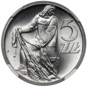 Rybak 5 złotych 1960 - znakomity
