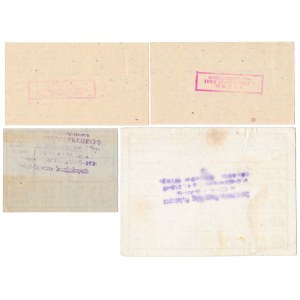 Zestaw kartek żywnościowych 1987-1989 (4szt)