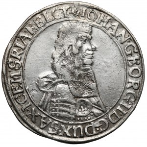 Saksonia, Johann Georg II, 1/3 talara 1667 HI - Górne Łużyce