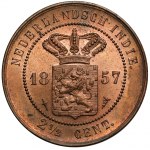 Holenderskie Indie Wschodnie, od 1/2 centa do 1/4 guldena 1855-1857 - zestaw (6szt)