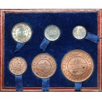 Holenderskie Indie Wschodnie, od 1/2 centa do 1/4 guldena 1855-1857 - zestaw (6szt)