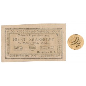 4 złote 1794 - (1)(K) - odwrócony świecznik