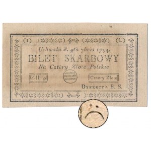 4 złote 1794 - (1)(C) - odwrócony nawias - smutny