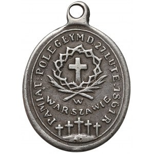 Medalik, Pamiątka poległym w Warszawie 27 lutego 1861 r.
