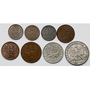 1 - 50 groszy 1923-1939 - zestaw (8szt)