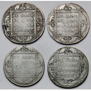 Rosja, Ruble 1798-1801 - zestaw (4szt)