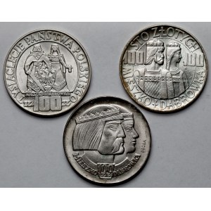 100 złotych 1966 Mieszko i Dąbrówka - 3 typy