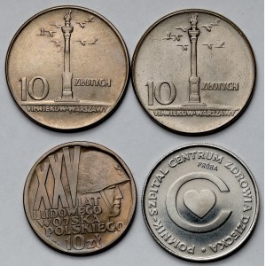 10 - 20 złotych 1965-1979, w tym próba - zestaw (4szt)