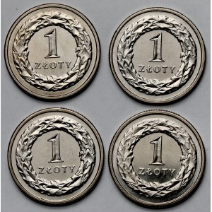 1 złoty 1992-1995 - zestaw (4szt)