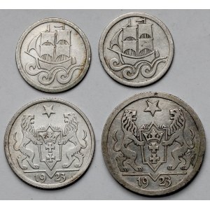 Gdańsk, 1/2 - 2 guldeny 1923-1927 - zestaw (4szt)