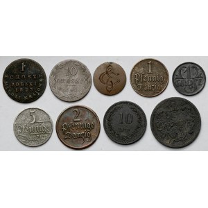 Monety polskie XIX-XX w. - zestaw (9szt)