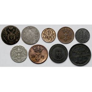 Monety polskie XIX-XX w. - zestaw (9szt)