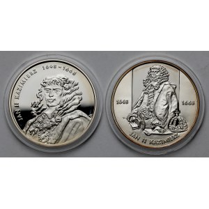 10 złotych 2000 Jan II Kazimierz - popiersie i półpostać (2szt)