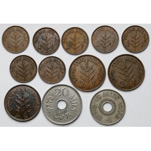 Palestyna, 1 - 20 mils 1927-1943 - zestaw (13szt)