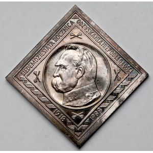 Srebrna KOPIA klipy 5 złotych 1934 Piłsudski Strzelecki