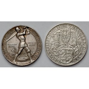 Niemcy, Medale 1914-1927 Hindenburg - SREBRO - zestaw (2szt)